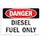 Signmission Safety Sign, OSHA Danger, 5" Height, 7" Width, Diesel Fuel Only, Landscape OS-DS-D-57-L-2060 - alternate 1